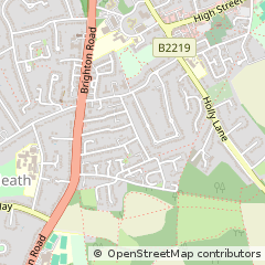 Map of Banstead, Surrey