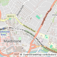 Map of Maidstone, Kent