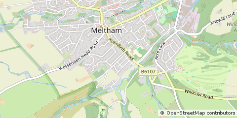 Map of Holmfirth, West Yorkshire