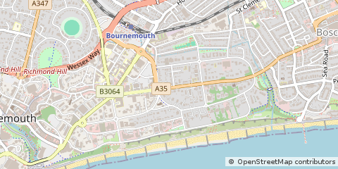 Map of Bournemouth, Dorset