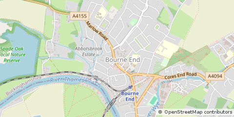 Map of Bourne END, Buckinghamshire