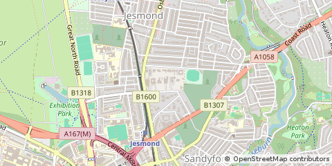 Map of Newcastle Upon Tyne