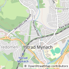 Map of Hengoed, Mid Glamorgan