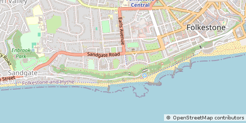 Map of Folkestone, Kent