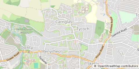 Map of Swansea