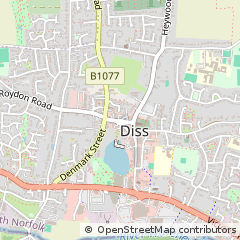 Map of Diss, Norfolk