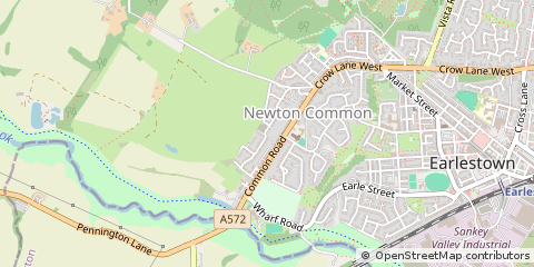 Map of Newton-LE-Willows