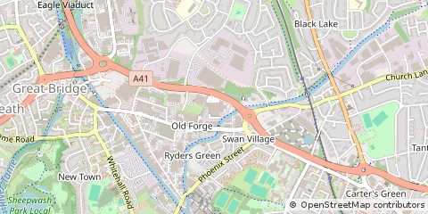 Map of West Bromwich, West Midlands