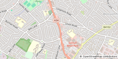 Map of Solihull