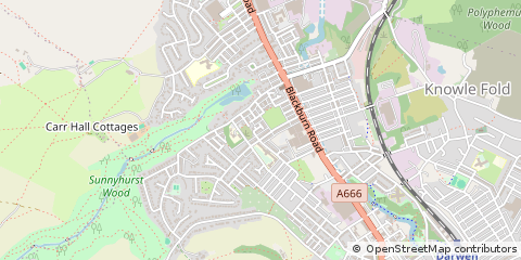 Map of Darwen, Lancashire