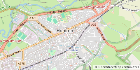 Map of Honiton