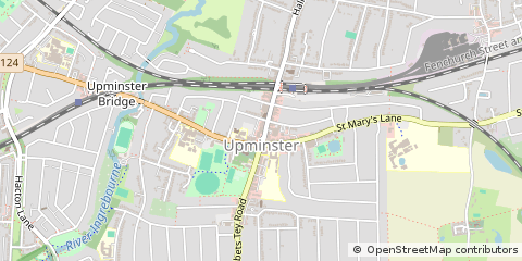 Map of Upminster, Essex