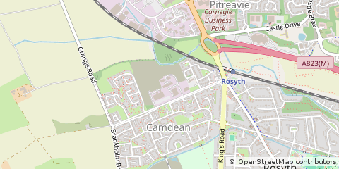 Map of Dunfermline, Fife