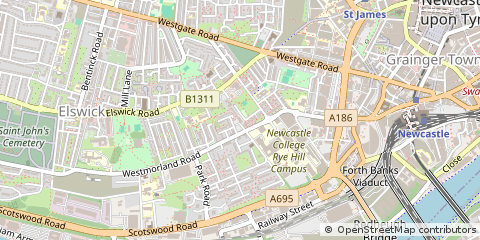Map of Newcastle Upon Tyne