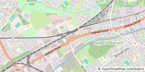 Map of Manchester, Lancashire