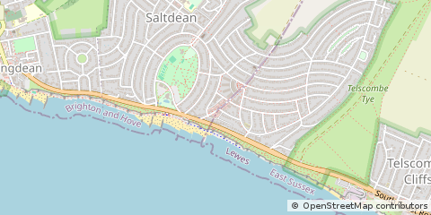 Map of Saltdean, East Sussex