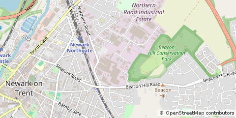 Map of Newark, Nottinghamshire