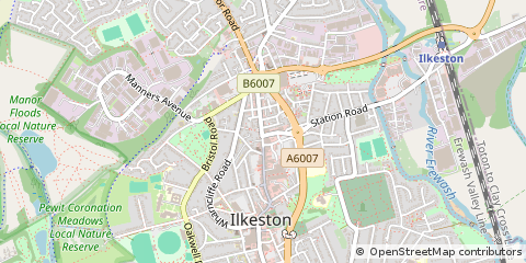 Map of Ilkeston, Derbyshire