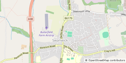 Map of Alfreton, Derbyshire