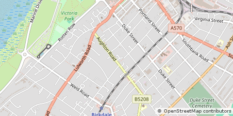 Map of Southport, Merseyside