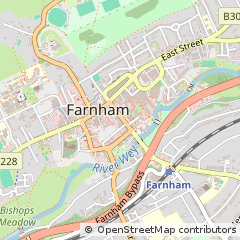 Map of Farnham, Surrey