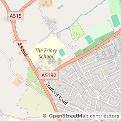 Map of Lichfield, Staffordshire