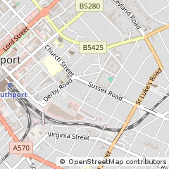 Map of Southport, Merseyside
