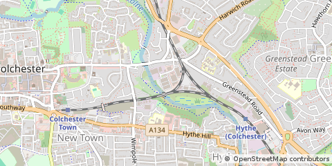 Map of Brantham, Suffolk