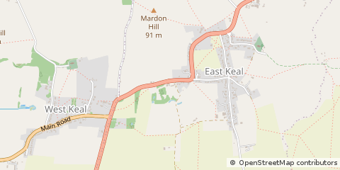 Map of Spilsby, Lincolnshire