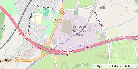 Map of Bridgend, MID Glamorgan