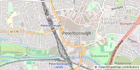 Map of Peterborough, Cambridgeshire
