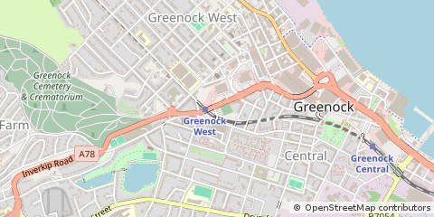 Map of Greenock