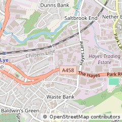Map of Stourbridge, West Midlands