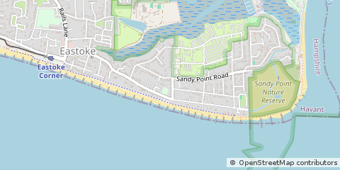 Map of Hayling Island, Hampshire