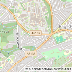 Map of Sheffield, South Yorkshire