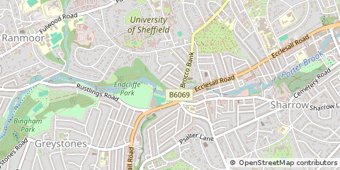 Map of Sheffield