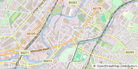 Map of Sheffield, South Yorkshire