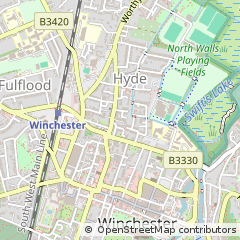 Map of Winchester, Hampshire