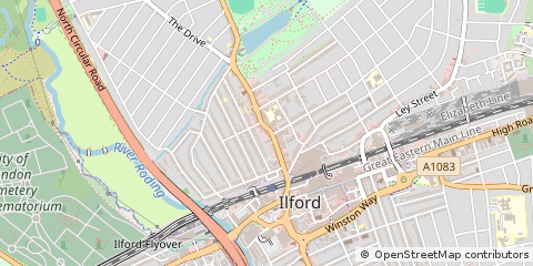 Map of Ilford, Essex