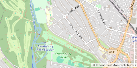 Map of Watford, East Sussex