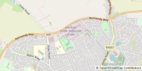 Map of Hinckley, Leicestershire