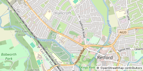 Map of Retford, Nottinghamshire