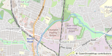 Map of Darlington, County Durham