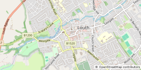 Map of Louth, Lincolnshire