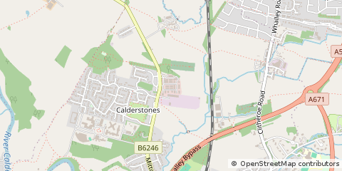 Map of Whalley, Lancashire