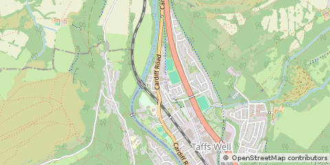 Map of Taff's Well, Cardiff
