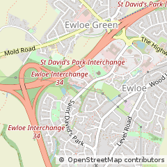 Map of Ewloe, Deeside, Flintshire