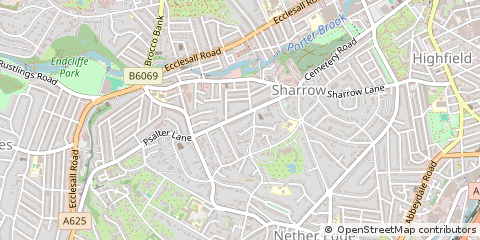 Map of Sheffield