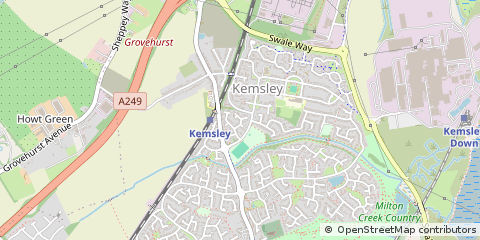 Map of Sittingbourne, Kent