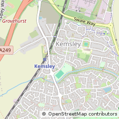 Map of Sittingbourne, Kent